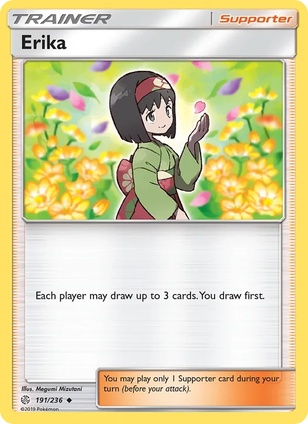 Erika 191/236 Cosmic Eclipse Pokémon card