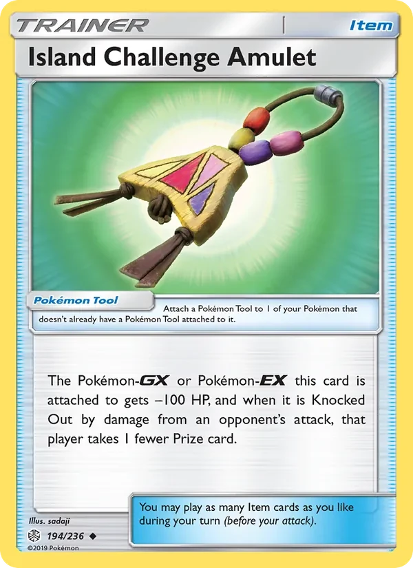 Island Challenge Amulet 194/236 Cosmic Eclipse Pokémon card