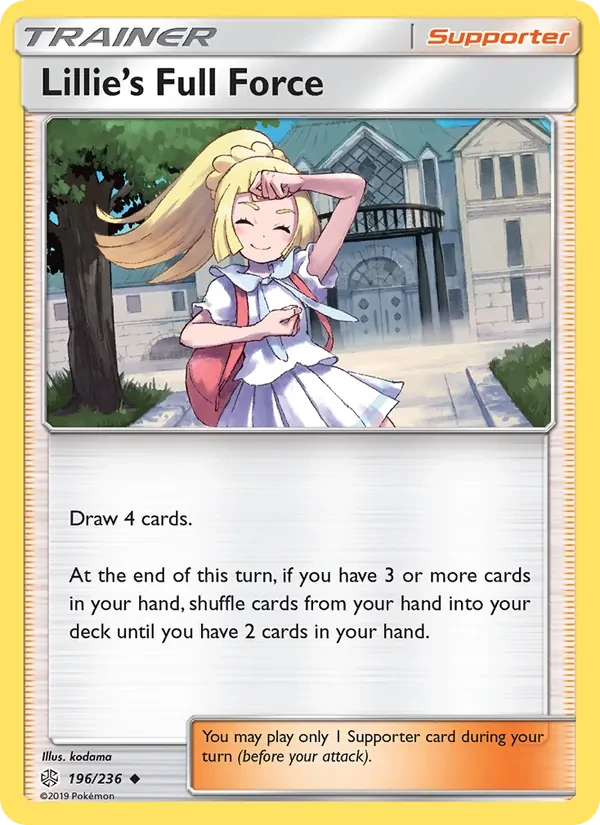 Lillie’s Full Force 196/236 Cosmic Eclipse Pokémon card