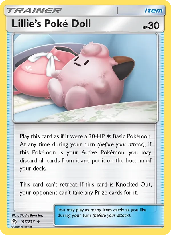 Lillie’s Poké Doll 197/236 Cosmic Eclipse Pokémon card