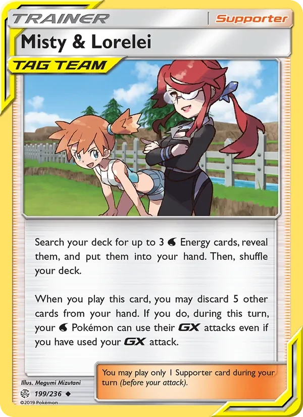 Misty & Lorelei 199/236 Cosmic Eclipse Pokémon card
