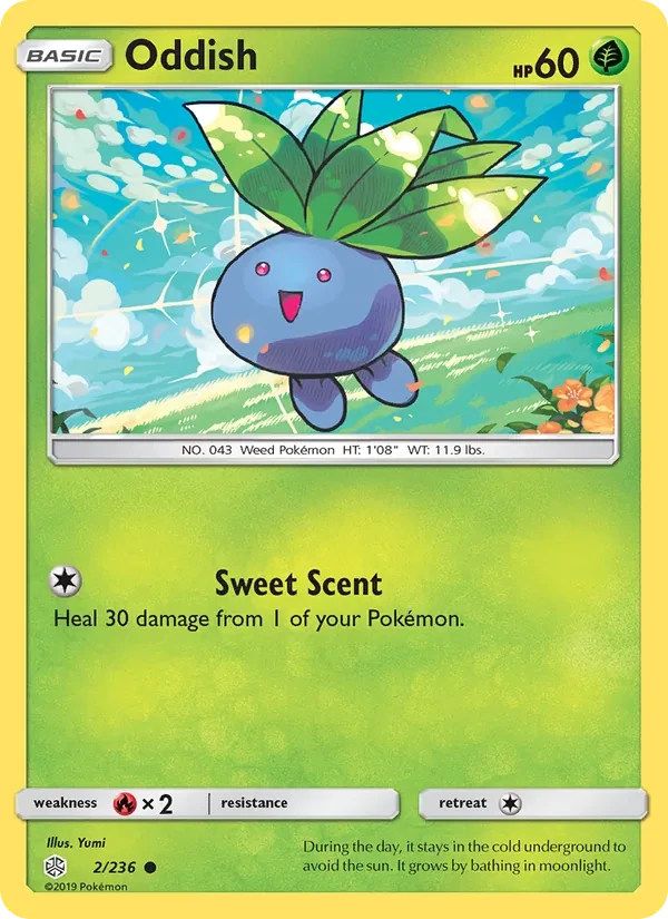 Oddish 2/236 Cosmic Eclipse Pokémon card