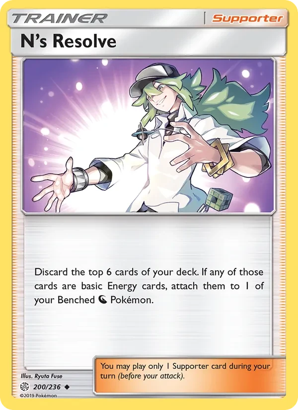 N’s Resolve 200/236 Cosmic Eclipse Pokémon card