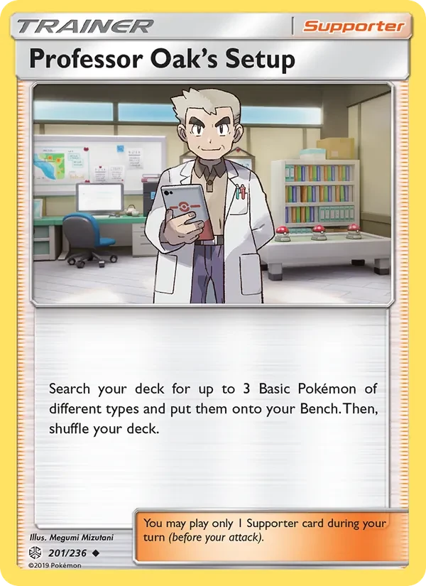 Carte Pokémon Professor Oak’s Setup 201/236 Cosmic Eclipse
