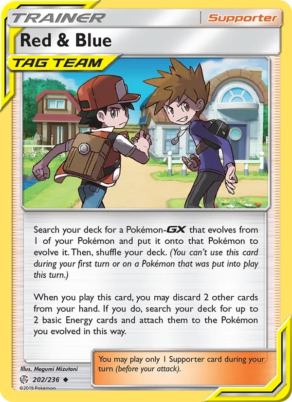 Red & Blue 202/236 Cosmic Eclipse Pokémon card