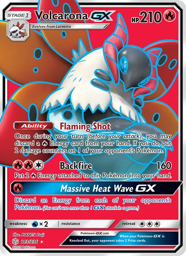 Volcarona GX 213/236 Cosmic Eclipse Pokémon card