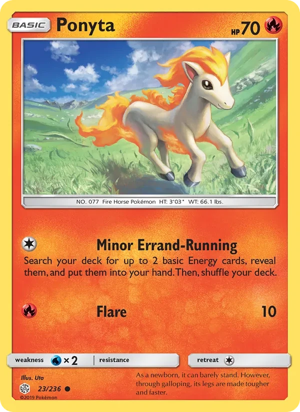 Ponyta 23/236 Cosmic Eclipse Pokémon Karte