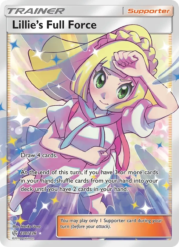 Lillie’s Full Force 230/236 Cosmic Eclipse Pokémon card