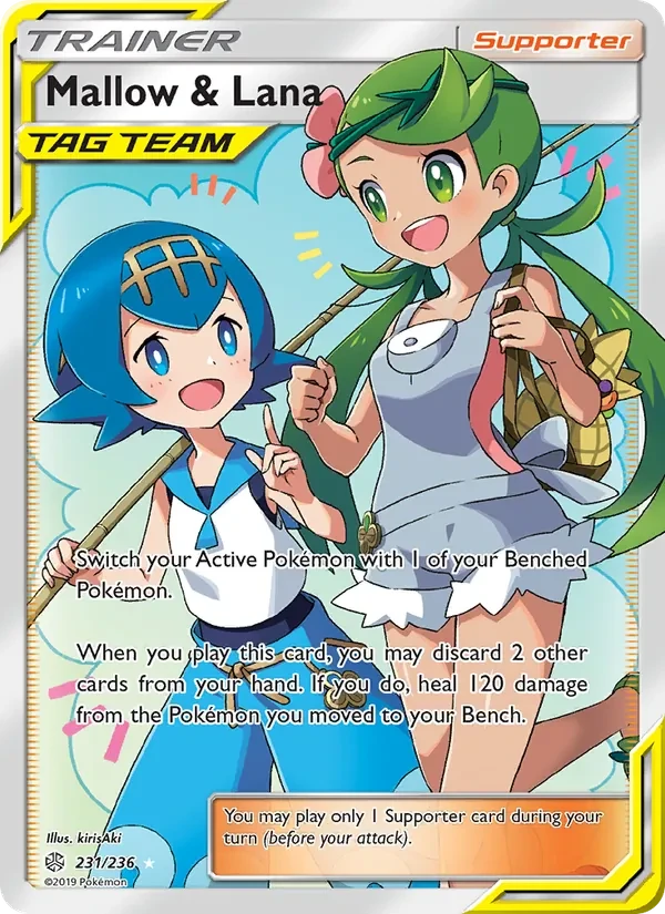 Mallow & Lana 231/236 Cosmic Eclipse Pokémon card