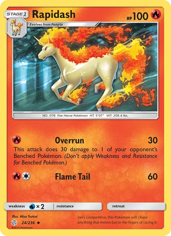 Rapidash 24/236 Cosmic Eclipse Pokémon Karte