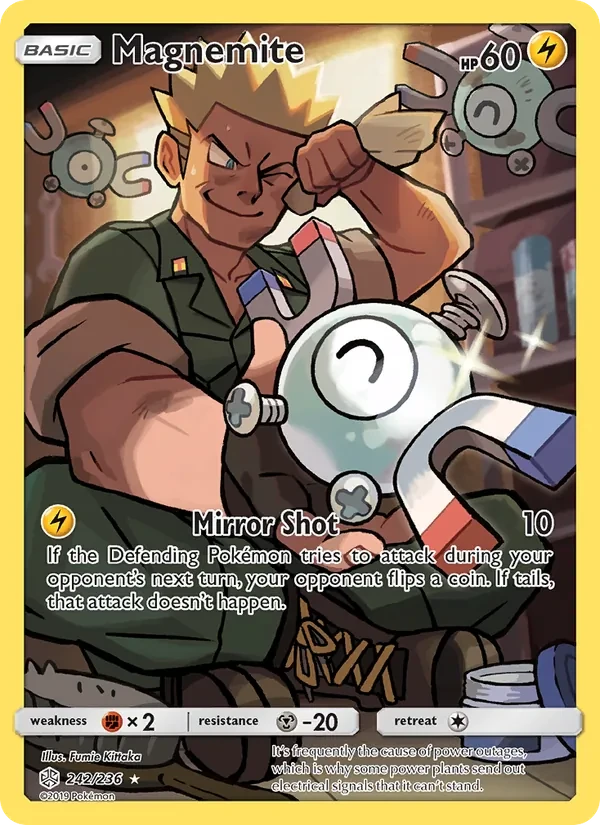 Magnemite 242/236 Cosmic Eclipse Pokémon card