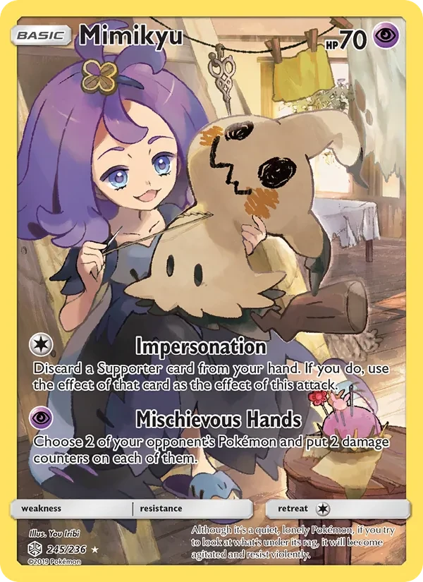 Mimikyu 245/236 Cosmic Eclipse Pokémon card