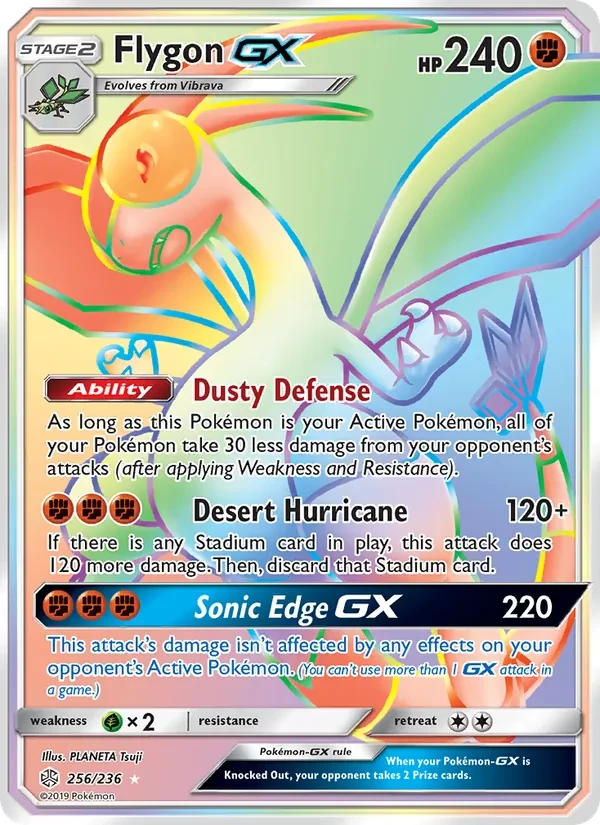 Flygon GX 256/236 Cosmic Eclipse Pokémon card
