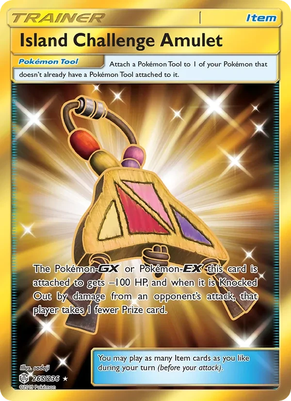 Island Challenge Amulet 265/236 Cosmic Eclipse Pokémon card