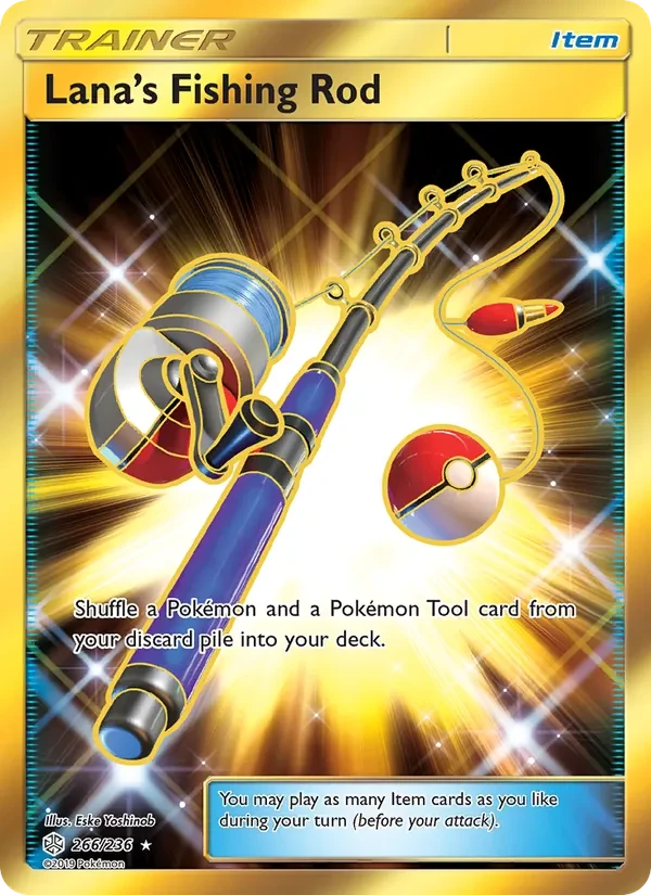 Lana’s Fishing Rod 266/236 Cosmic Eclipse Pokémon card