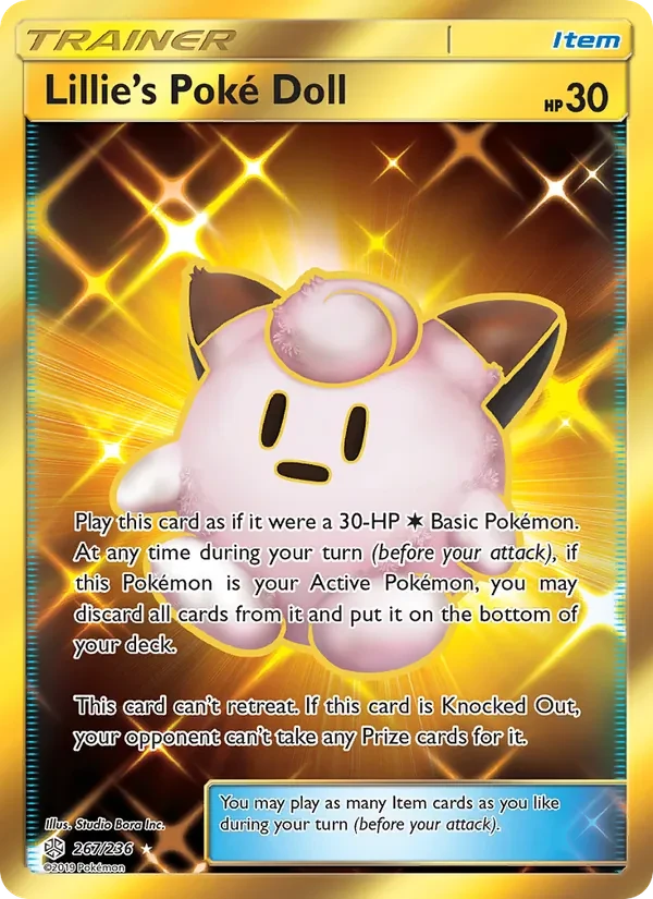 Lillie’s Poké Doll 267/236 Cosmic Eclipse Pokémon card