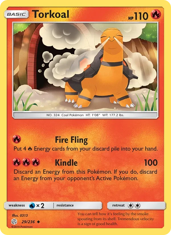 Torkoal 29/236 Cosmic Eclipse Pokémon card