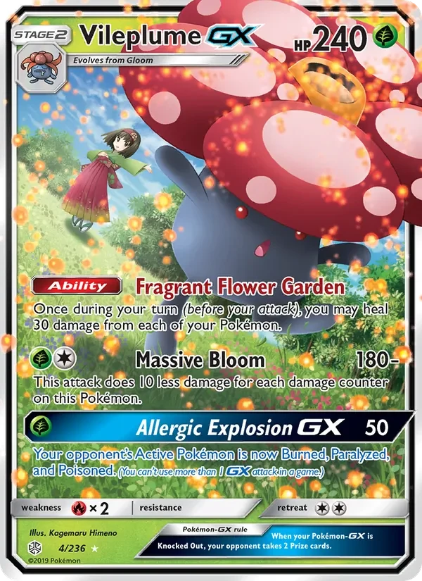 Vileplume GX 4/236 Cosmic Eclipse Pokémon card