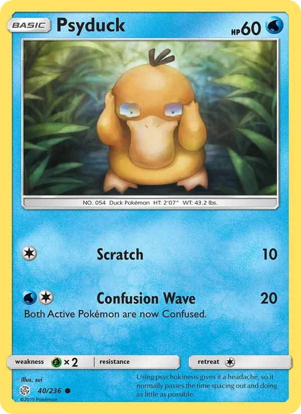 Psyduck 40/236 Cosmic Eclipse Pokémon card