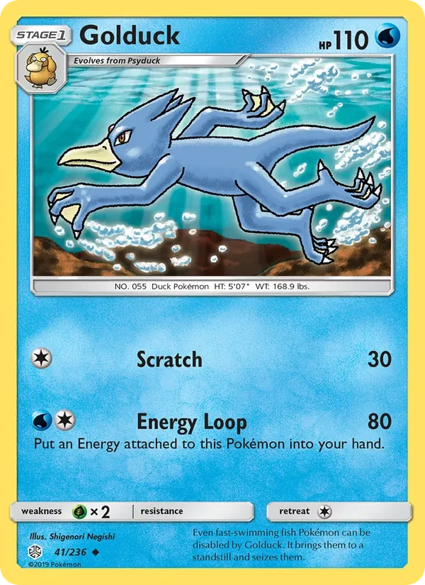 Golduck 41/236 Cosmic Eclipse Pokémon kaart