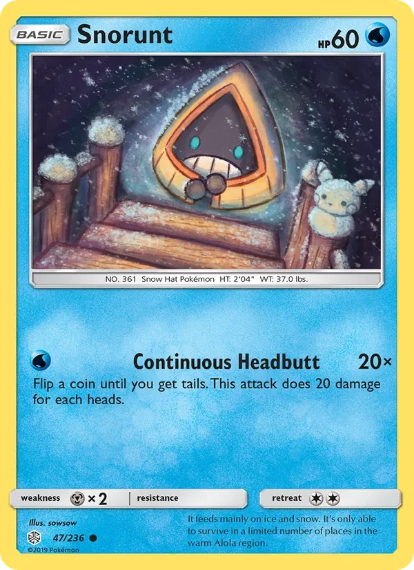 Carta Pokémon Snorunt 47/236 Cosmic Eclipse
