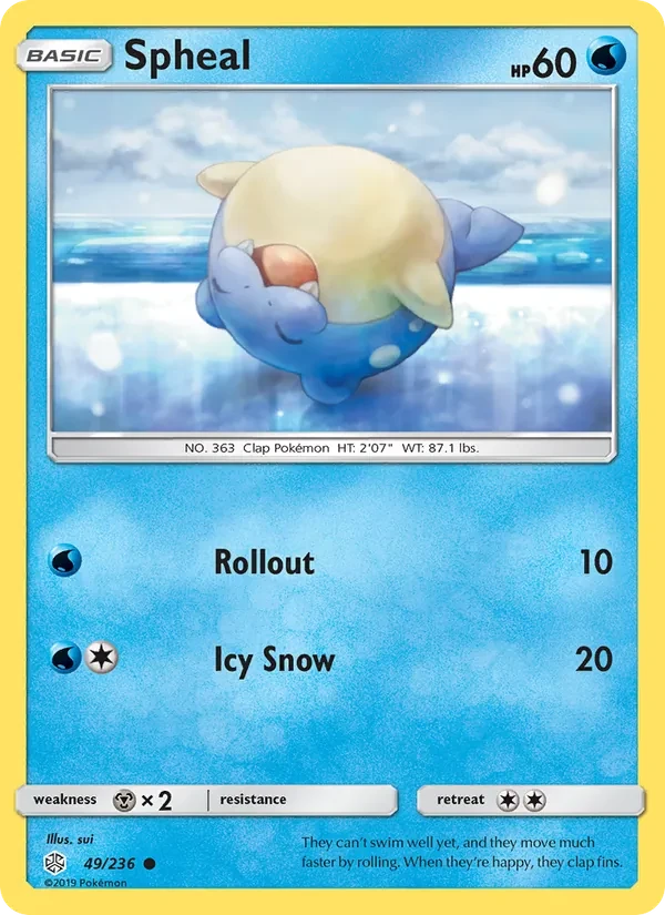 Spheal 49/236 Cosmic Eclipse Pokémon Karte