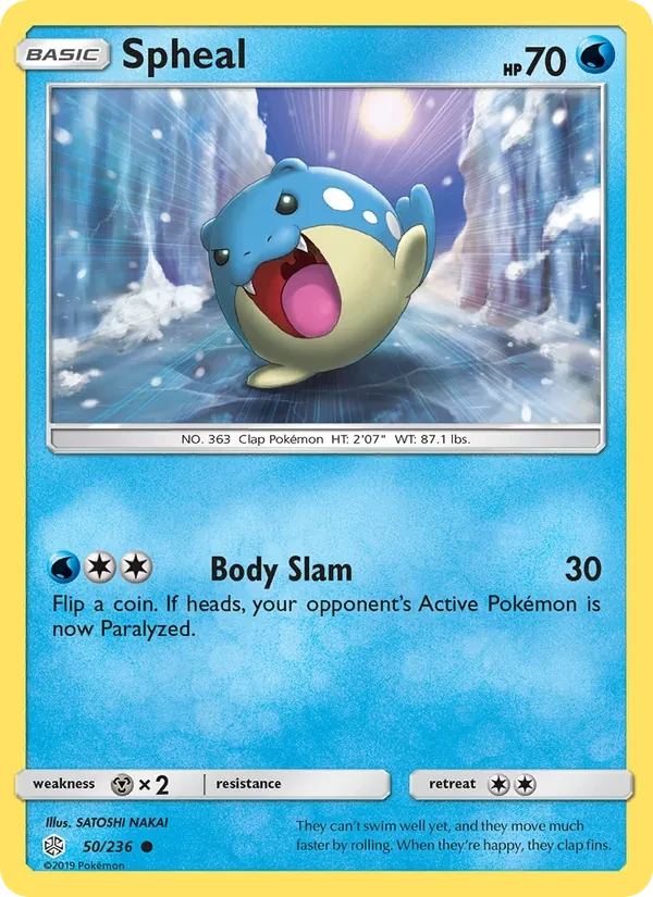 Carte Pokémon Spheal 50/236 Cosmic Eclipse