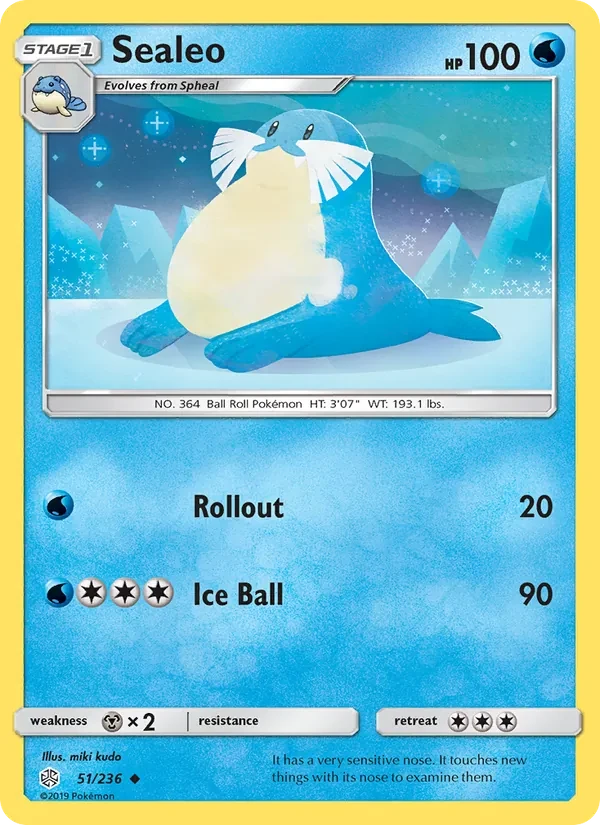 Sealeo 51/236 Cosmic Eclipse Pokémon kaart
