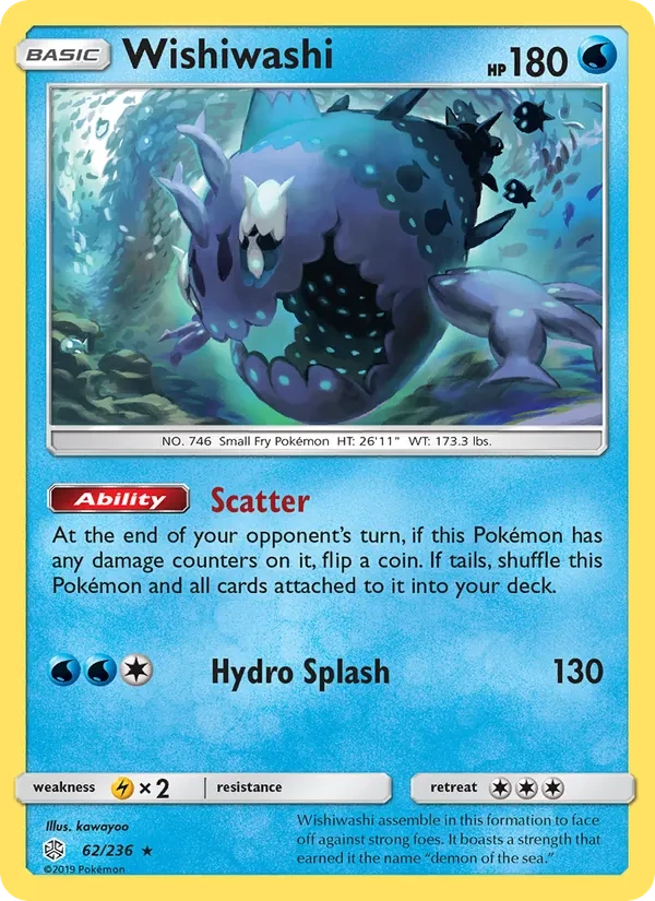 Carta Pokémon Wishiwashi 62/236 Cosmic Eclipse