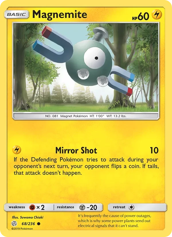 Magnemite 68/236 Cosmic Eclipse Pokémon card