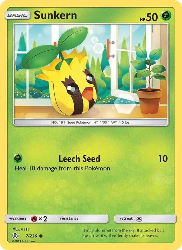 Sunkern 7/236 Cosmic Eclipse Pokémon Karte