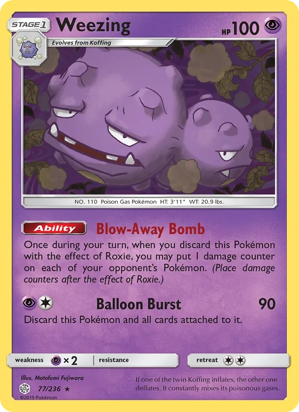 Weezing 77/236 Cosmic Eclipse Pokémon kaart