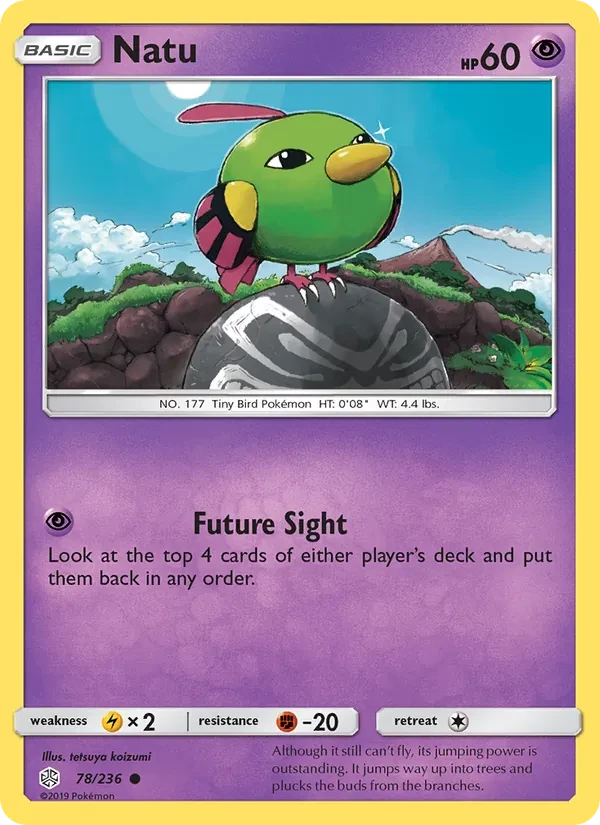 Natu 78/236 Cosmic Eclipse Pokémon card