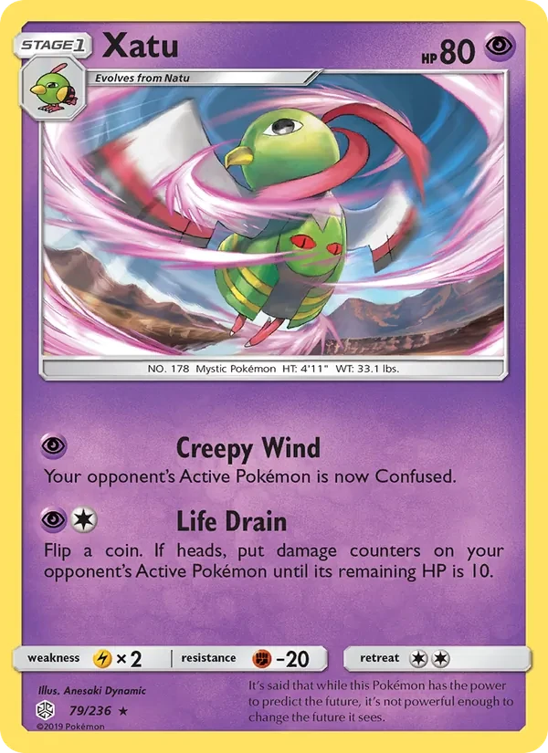 Xatu 79/236 Cosmic Eclipse Pokémon kaart