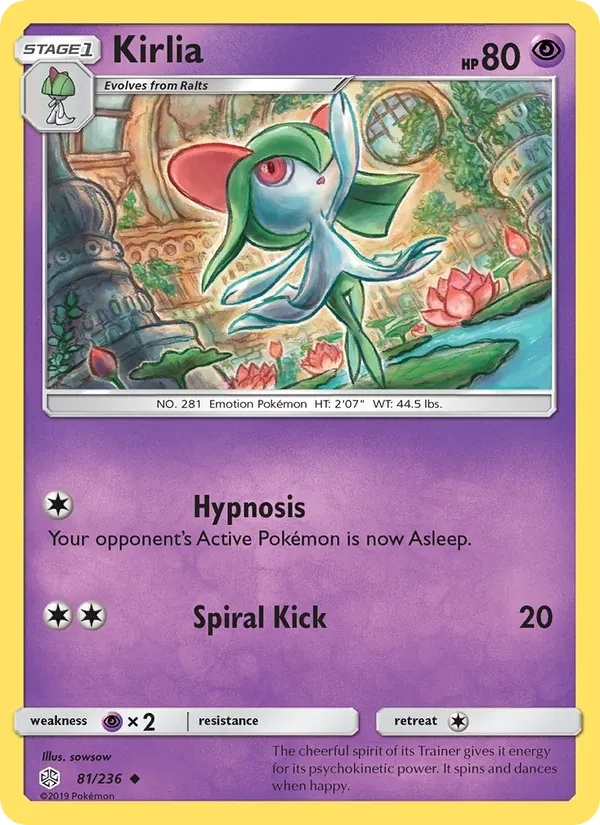 Kirlia 81/236 Cosmic Eclipse Pokémon card