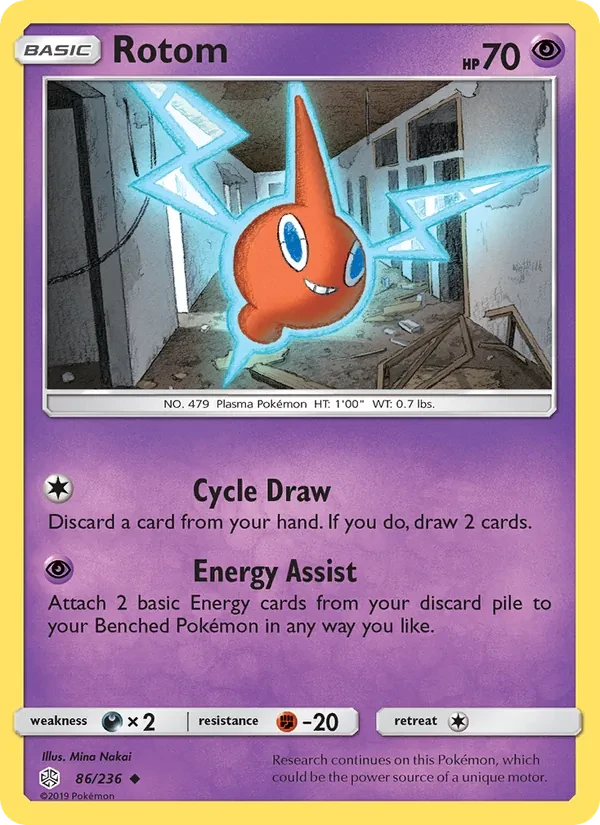 Rotom 86/236 Cosmic Eclipse Pokémon kaart