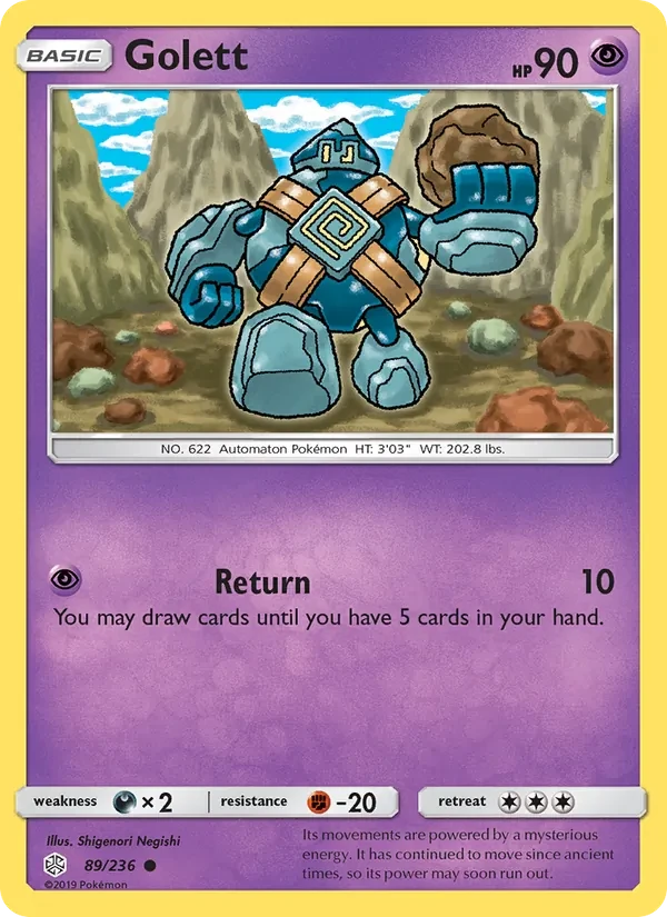 Carta Pokémon Golett 89/236 Cosmic Eclipse