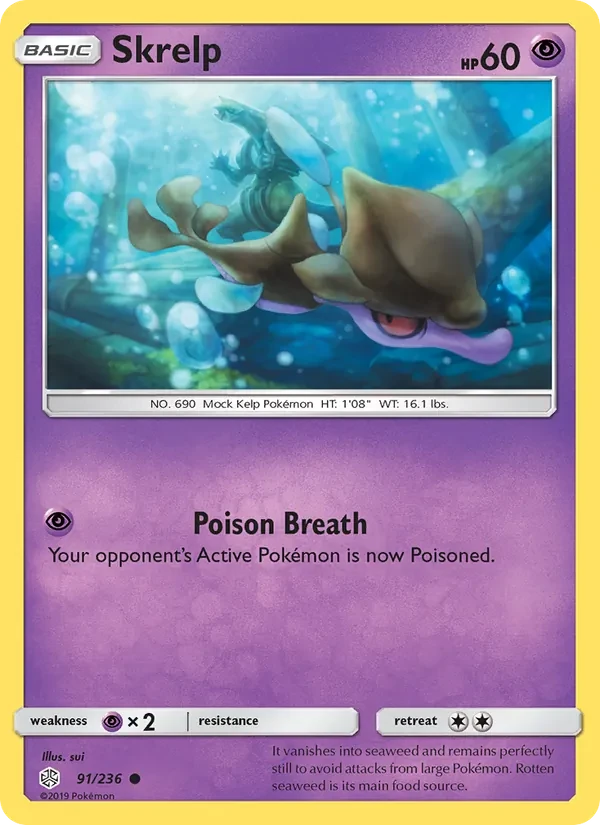 Skrelp 91/236 Cosmic Eclipse Pokémon card