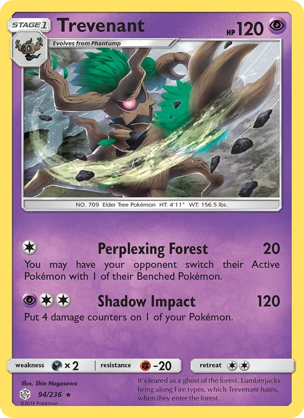 Carta Pokémon Trevenant 94/236 Cosmic Eclipse