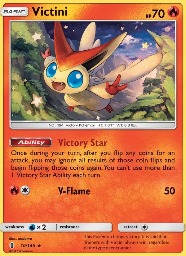 Victini 10/145 Guardians Rising Pokémon card