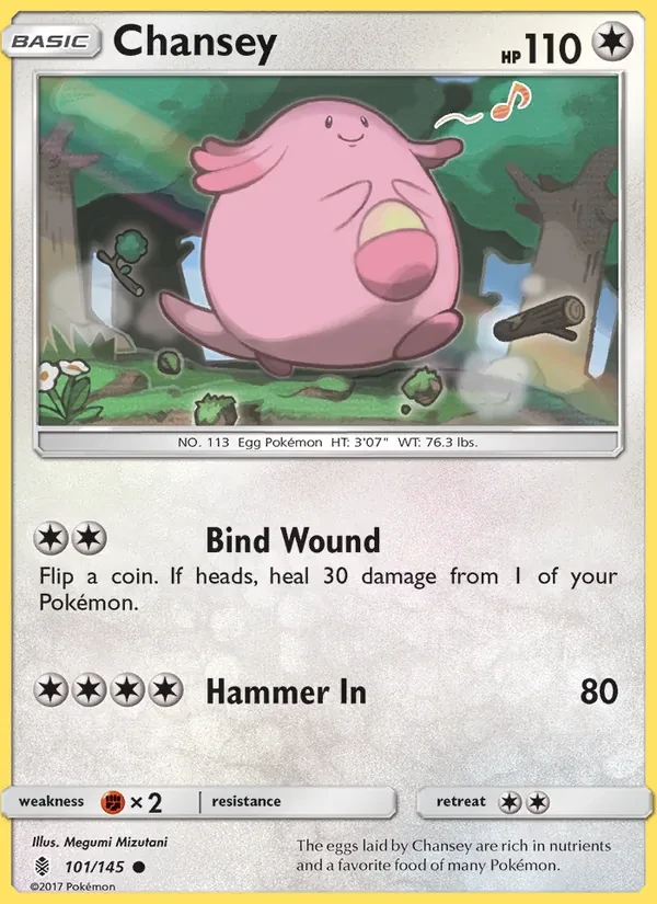 Chansey 101/145 Guardians Rising Pokémon card