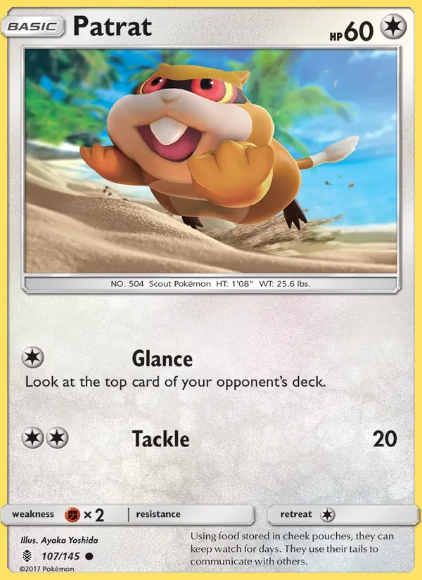 Patrat 107/145 Guardians Rising Pokémon card