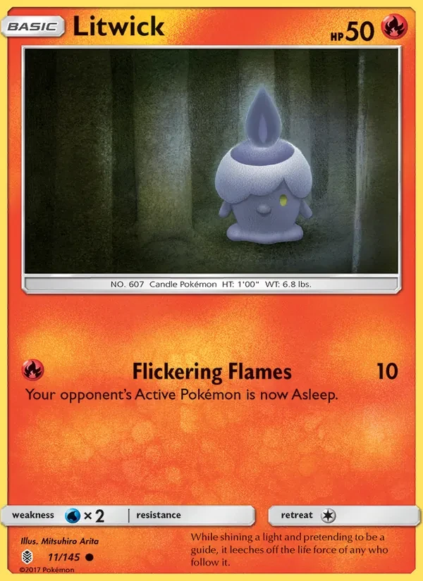 Litwick 11/145 Guardians Rising Pokémon card