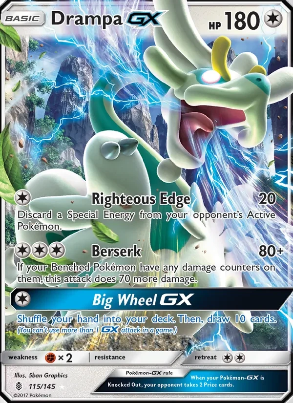 Drampa GX 115/145 Guardians Rising Pokémon card