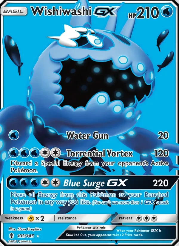 Wishiwashi GX 133/145 Guardians Rising Pokémon card