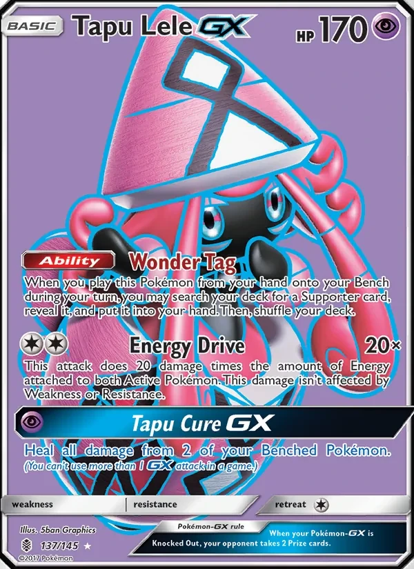 Tapu Lele GX 137/145 Guardians Rising Pokémon card