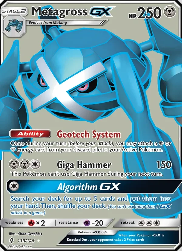 Metagross GX 139/145 Guardians Rising Pokémon card