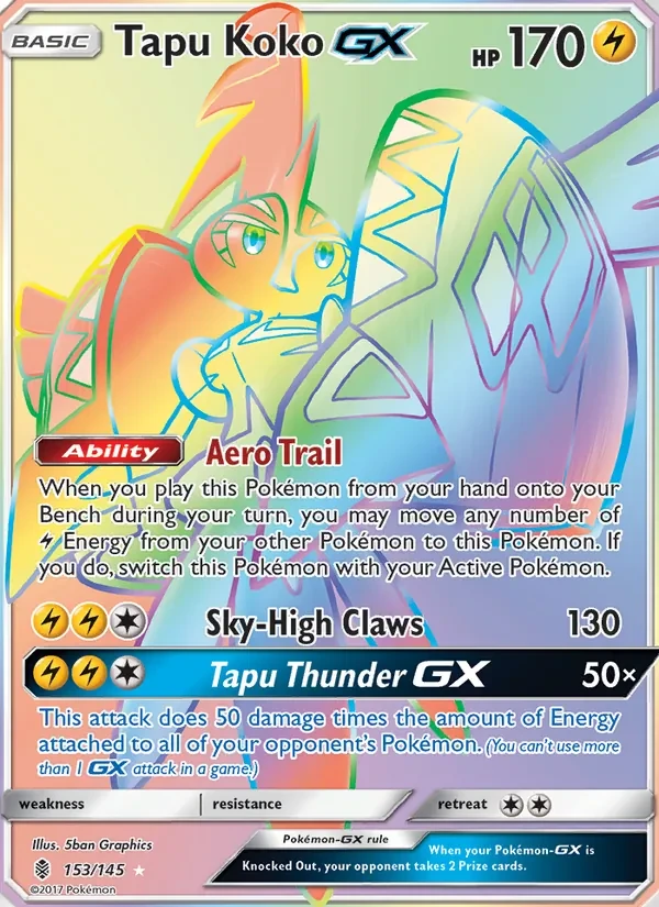 Tapu Koko GX 153/145 Guardians Rising Pokémon Karte
