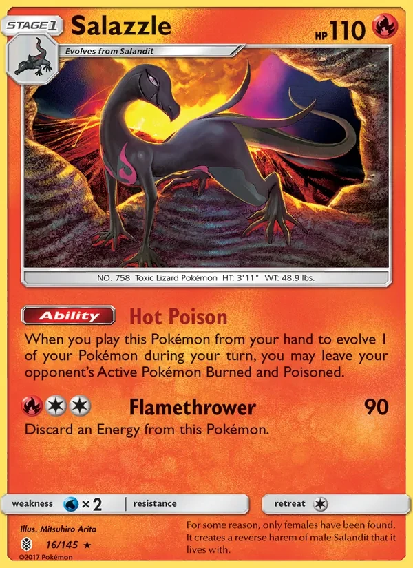Salazzle 16/145 Guardians Rising Pokémon card
