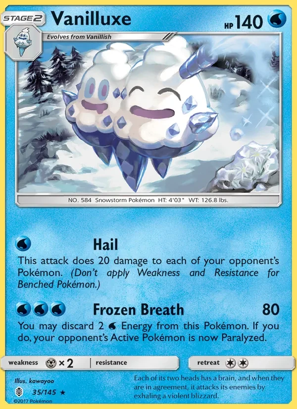Vanilluxe 35/145 Guardians Rising Pokémon card